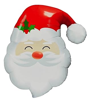 COLLECTIVEMED Merry Christmas 1 Santa and 2 Candy Stick Foil Balloons red Christmas Decoration Party Supplies(1SANTA and 2 Candy Stick )