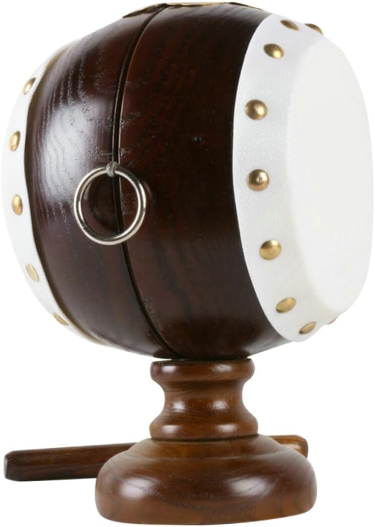 Wooden Piggy Bank Money Container for Cash Saving Large Drum-Shaped Wooden Money Box Unique Adult Piggy Bank Decorative Storage for Home and Office