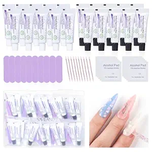 SAVILAND Solid Nail Glue Gel & Remover Kit: Press On Nail Packaging 10-Pack Travel Pocket-sized Press On Nail Tool Kit Nails Glue Long-Wear with 5s Fast Gel Nails Glues Remover