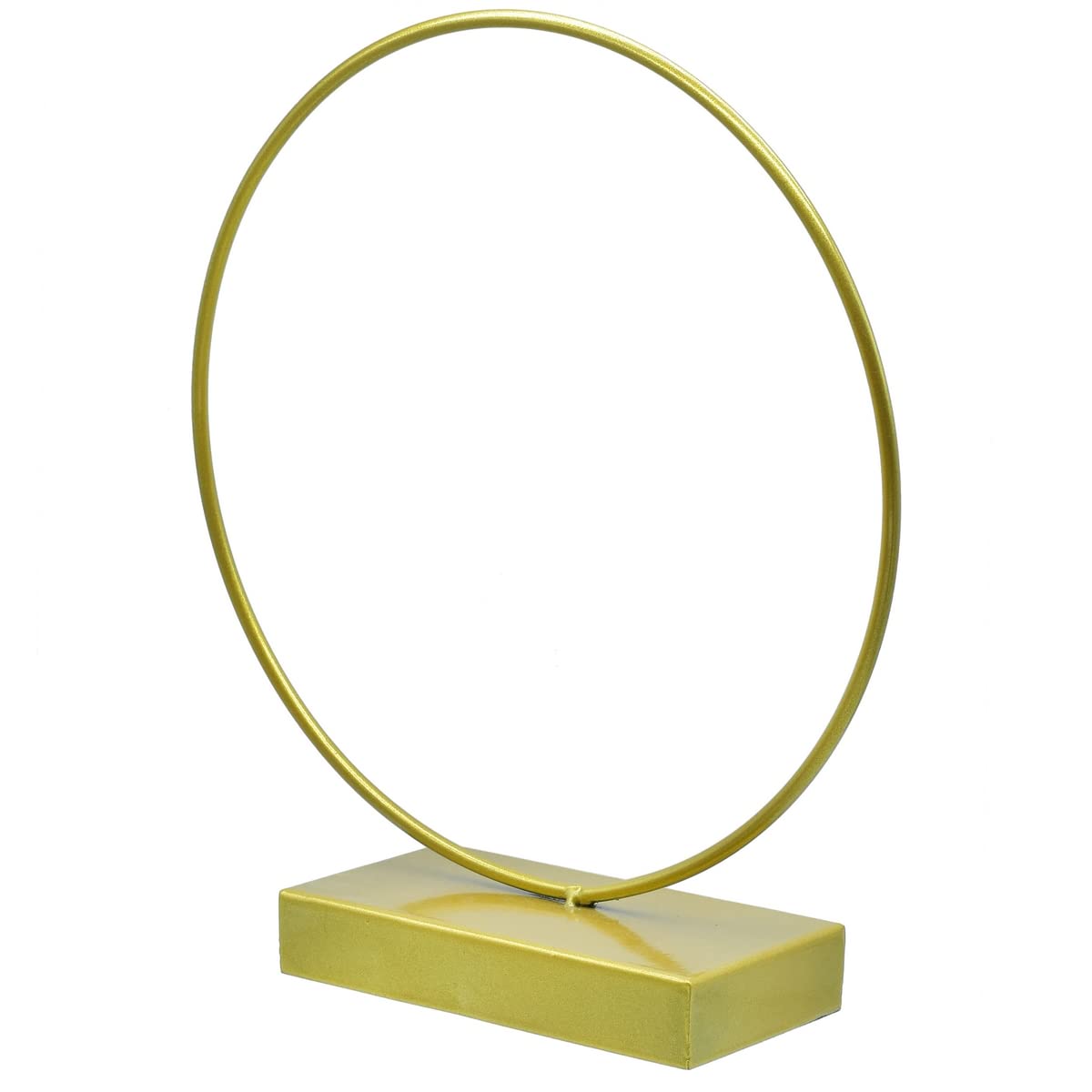 AadyaCrafts Metal Round Stand Gold Colour 10X10 inch Big Stand Golden Metal Stand 25cmx25cm for Resin Clock, Resin Frame, Resin Coaster, Home Decoration (Pack of 1, 10x10 Inches) 2