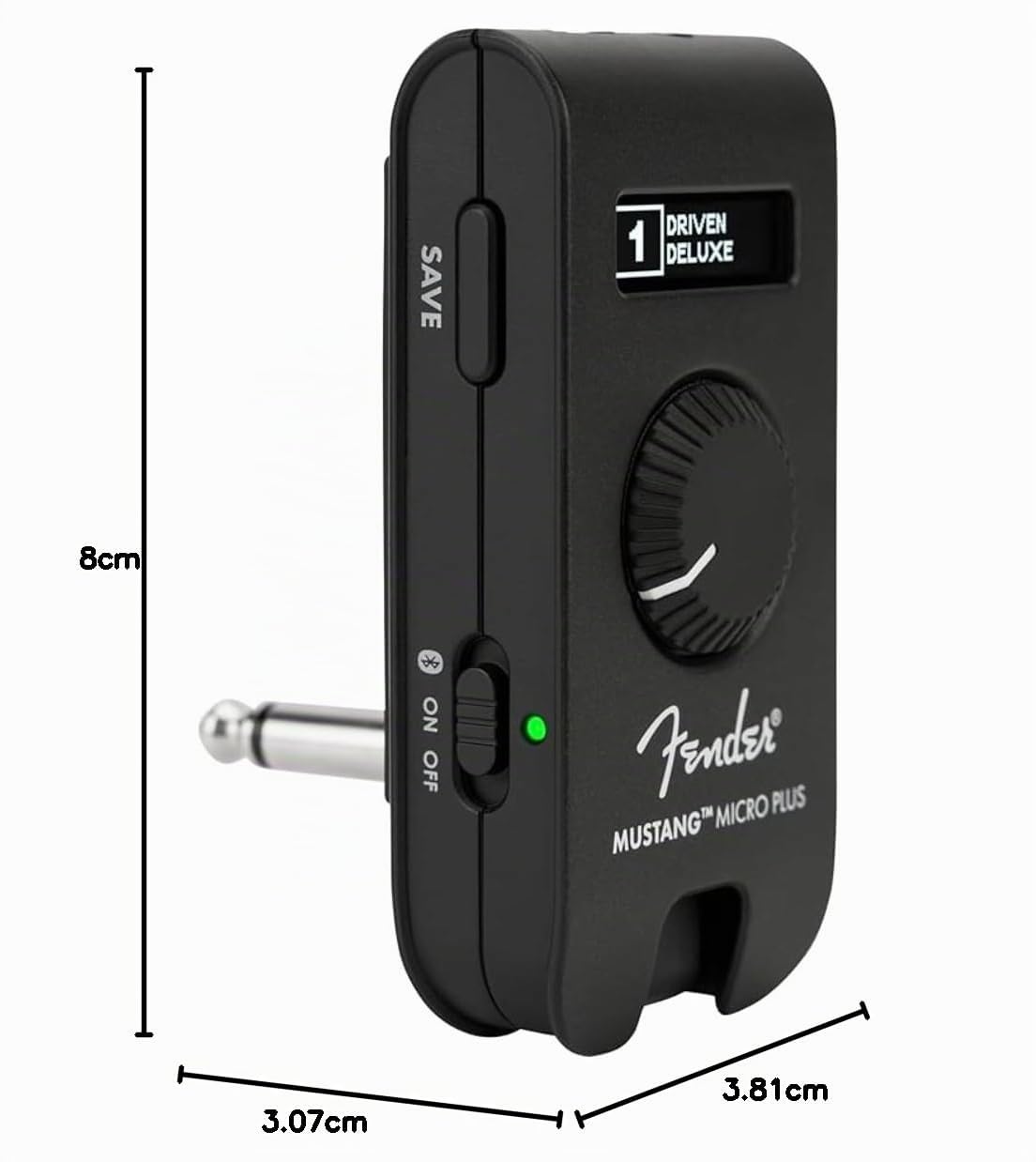 Fender Mustang Micro Plus Amplificatore per Chitarra, 25 modelli, 25 Effetti, Bluetooth, 100 preset, Ricaricabile USB
