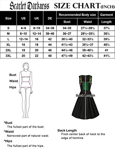 Scarlet Darkness Oktoberfest Outfits October Festival Costume For Women German Dirndl Green Xxl thumb #2