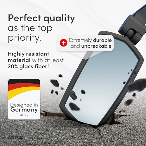 image for WITTKOP Bike mirror | Large HD field of vision | 360° rotatable & fol
