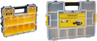 Stanley FATMAX Pro Deep Storage Organiser for Small Parts, 10 Removable Compartments, 1-97-521 & Professional Organiser, Tool Box, Tool Organiser, Sort Master Seal Tight STA194745