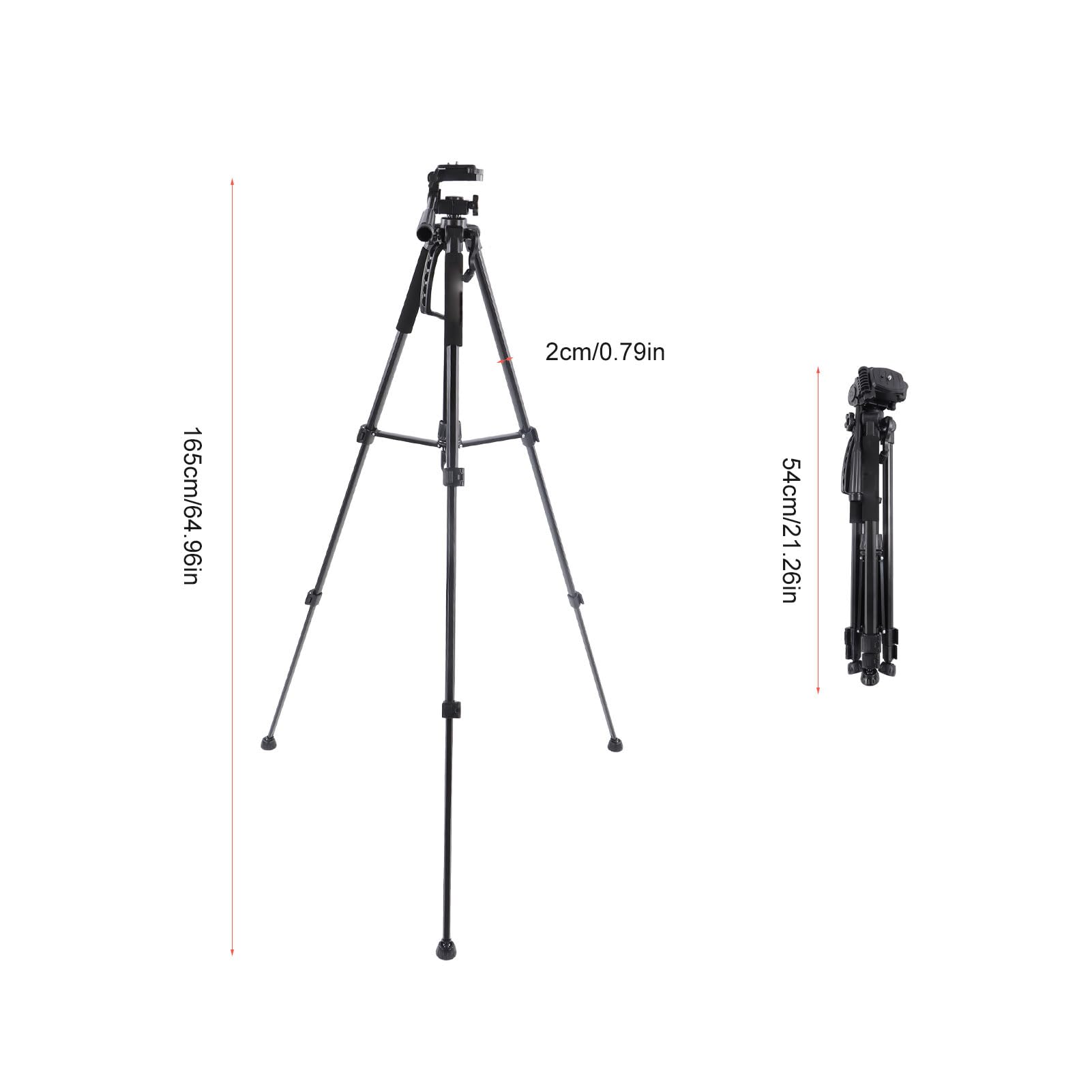 Soporte para Trípode para Teléfono, Aleación de Aluminio, Trípode para Palo Selfie Extensible Portátil, Soporte para Teléfono con Rotación de 360 ​​Grados para Transmisión en