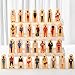 Arrowbash 30 Pcs Wooden Community Helpers Toys Multicultural Career Wooden People Figures Small Professionals Character Set for Preschool Classroom Games Educational Activity Sorting Stacking Toys
