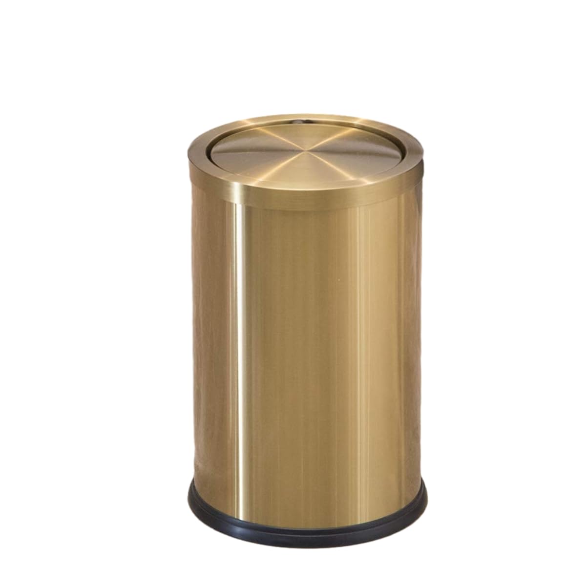 Pattumiera In Acciaio Inossidabile 9 Litri, Con Anello Fermasacco, Antiruggine, Per Cucina E Bagno, Colore Oro, Misure 20x20x31 Cm