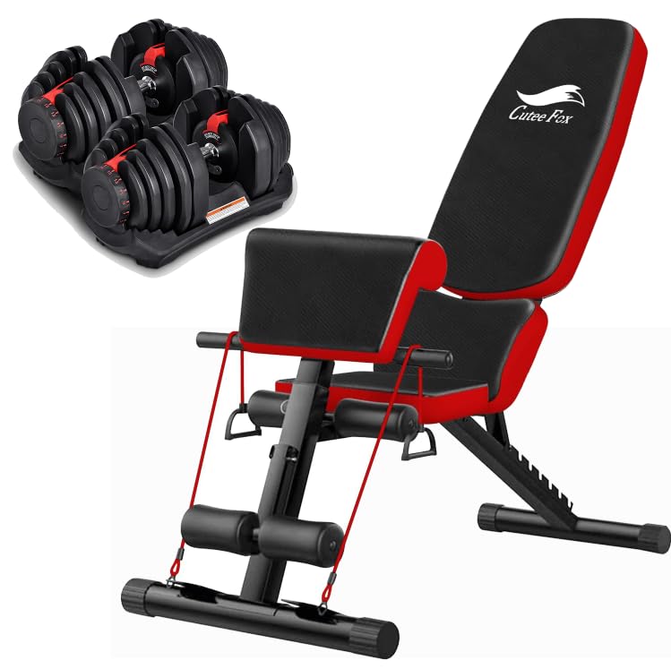 Amazon | Taimonik トレーニングベンチ＋可変式 セット商品 ダンベル