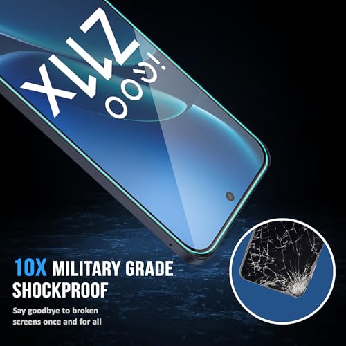 Image of FIRST MART Tempered Glass Screen Protector for iQOO Z11x - Full-Glue Screen Guard, 3D Edge to Edge, HD Clear, Bubble-Free, Case-Friendly, Black, Pack of 2