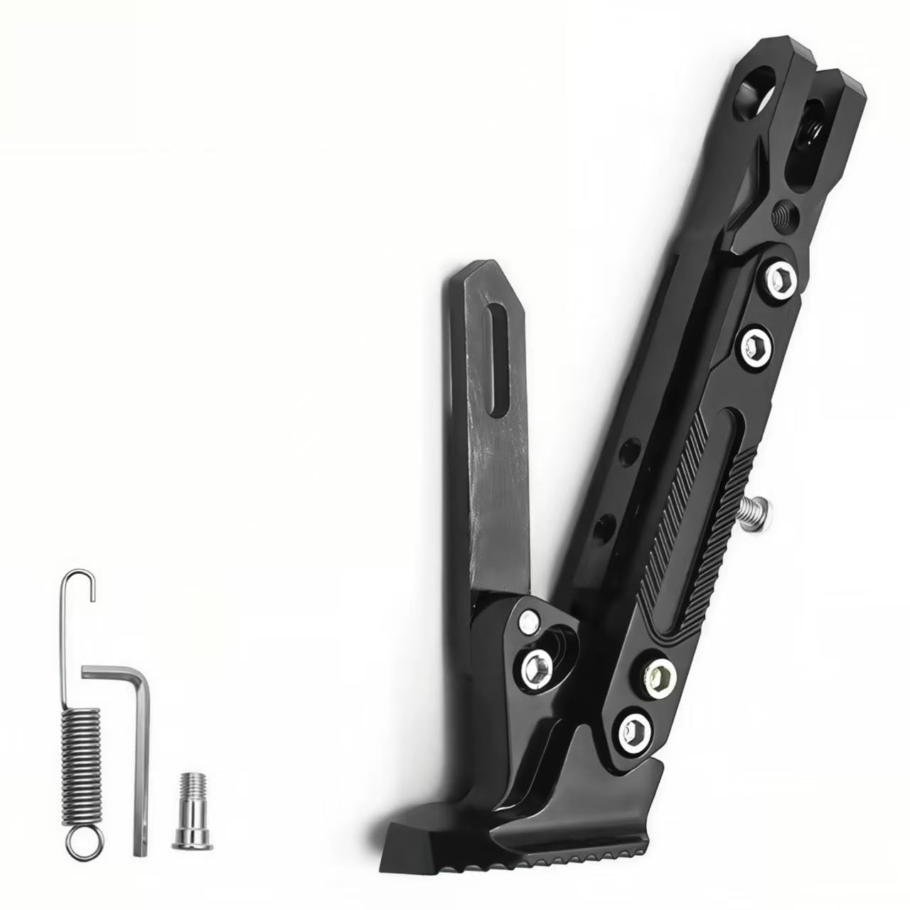 YDSTNiu Motorcycle Kickstand Side Stand for Aprilia Scarabeo 50 2004-2024, CNC Aluminium Alloy Adjustable Tripod Holder Side Parking Foot Motorbike Accessories,Black