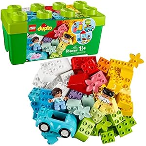 LEGO DUPLO Classic Brick Box 10913 First Set with Storage Box Great Educational Toy for Toddlers 18 Months and up (65