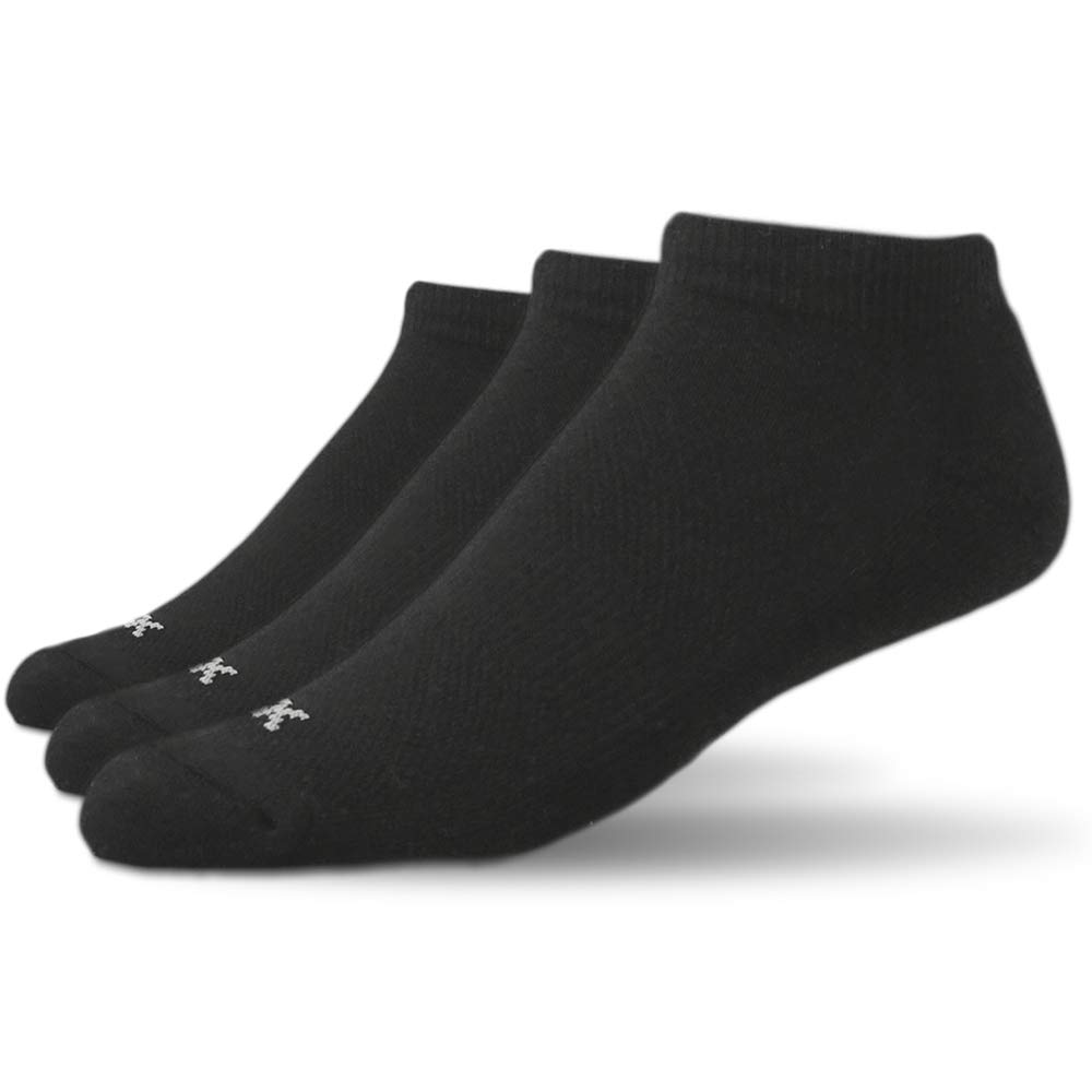 XXL Calcetines deportivos invisibles (talla de hombre 15-18) (paquete de 3), Negro -, Men's size 15-18