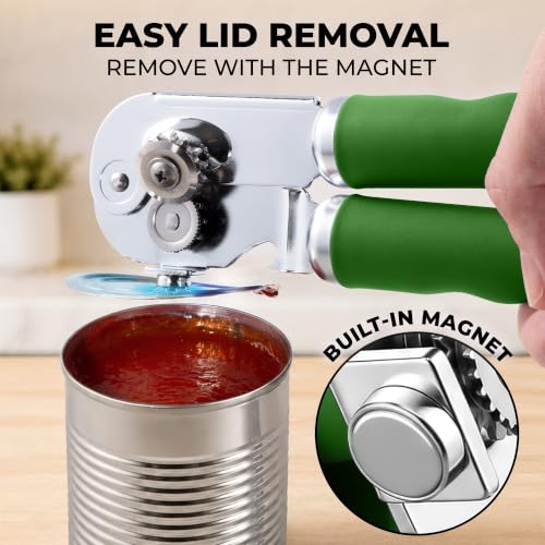 Image of Zulay Kitchen Stainless Steel Swing Open Manual Can Opener Comfortable Grip