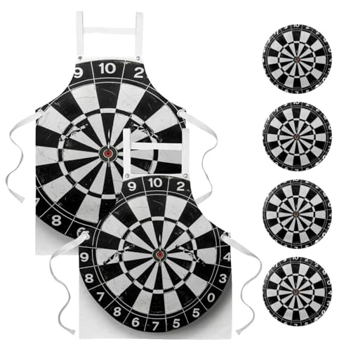Tablier de cuisine pour pâtisserie et nettoyage de la maison style fléchettes