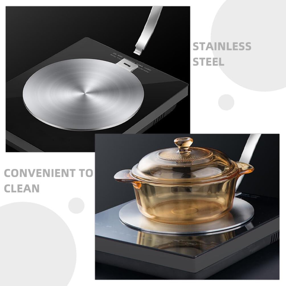 Ciieeo Stainless Steel Induction Heat Diffuser Plate Cooktop Adapter for Gas and Electric Stoves Cooking Accessory for Even Heat Distribution