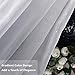 BERMINO Faux Linen Sheer Curtains Voile Grommet Ombre Semi Sheer Curtains for Bedroom Living Room Set of 2 Curtain Panels 54 x 84 inch Grey Gradient