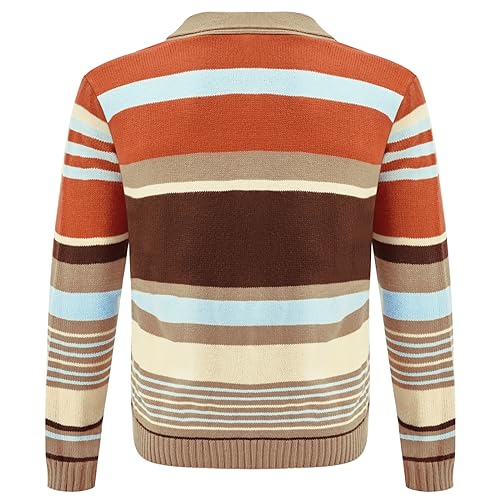 Men's Casual Cardigan Sweater Long Sleeve Casual V Neck Button Down Cable Knitted Sweater3