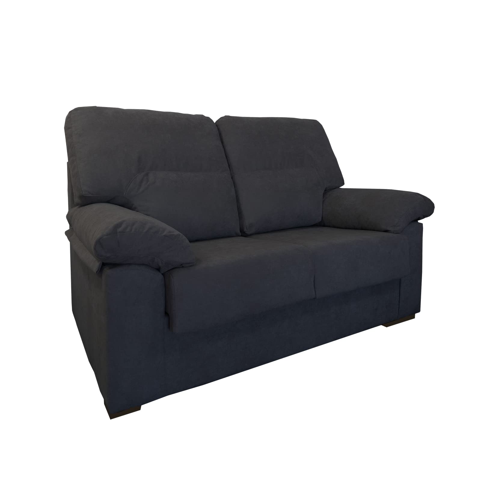 MUEBLIX.COM | Sofa Marcos | Sofa 2 Plazas | Sofas de Salón Modernos | Sofa Confortable | Asientos de Goma Espuma | Sofa de Diseño | Color Antracita