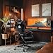 NEO CHAIR Video Gaming Chair with Footrest High Back Ergonomic Comfortable Office Computer Desk with Lumbar Support Height Adjustable with PU Leather Recliner for Adults Women Men (Black)