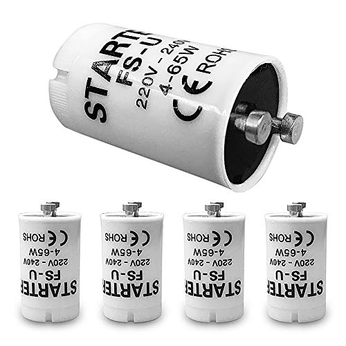 NANDEYIBI 10 x Leuchtstoff-Starterschalter, 4-65 W, 220-240 V, Glühstarter Cover