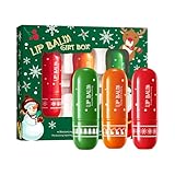Weihnachten Handcreme Set, Mini Handcreme Lippenbalsam, Hand Cream für sehr Trockene Hände, Lippenpflege, Weihnachtsgeschenke, Kleine Dankeschön Geschenke für Frauen Männer Kollegen Kinder