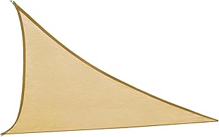 Parliky Visor Solar Toldo De Lona Toldo Ao Ar Livre Dossel Deck Toldo Pano Sombra Toldo Sombra Vela Bloco UV Vela Triângulo Vela Piscina Viseira Agente Bloqueador Bege Toldos Para Decks