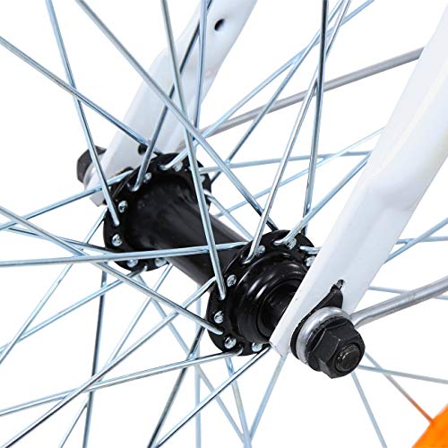 Ridgeyard 7 Speed 24 Inch 3 Wheel Adult Tricycle Bike Cycling Pedal Cruiser Bicycles Road Bike Folding Basket (White)