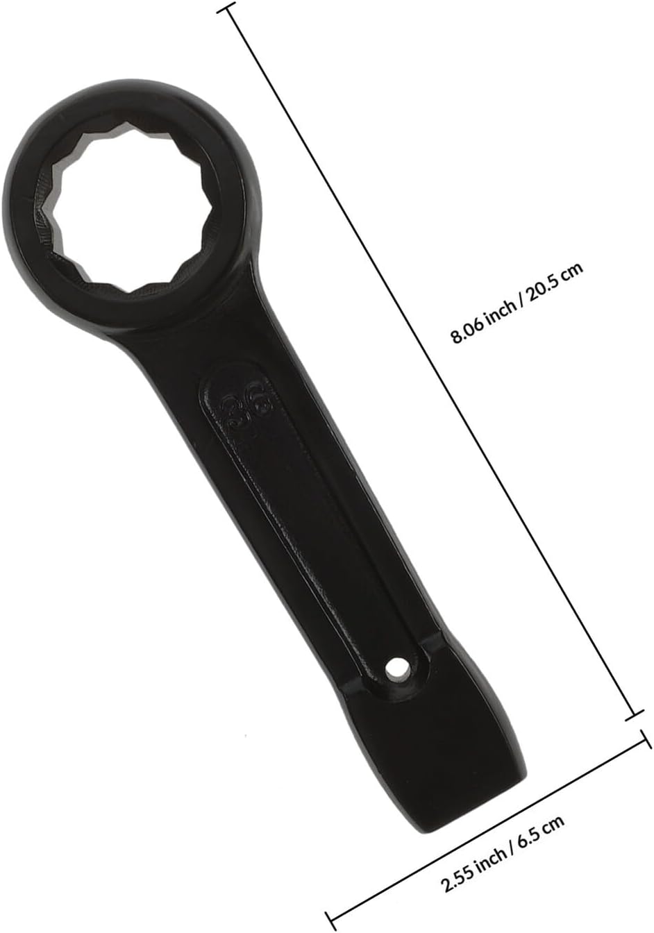 Heavy Duty 36mm Offset Ratcheting Wrench Steel Spanner Wrench Forged Striking Box-end Tool for Mechanics and Industrial Use
