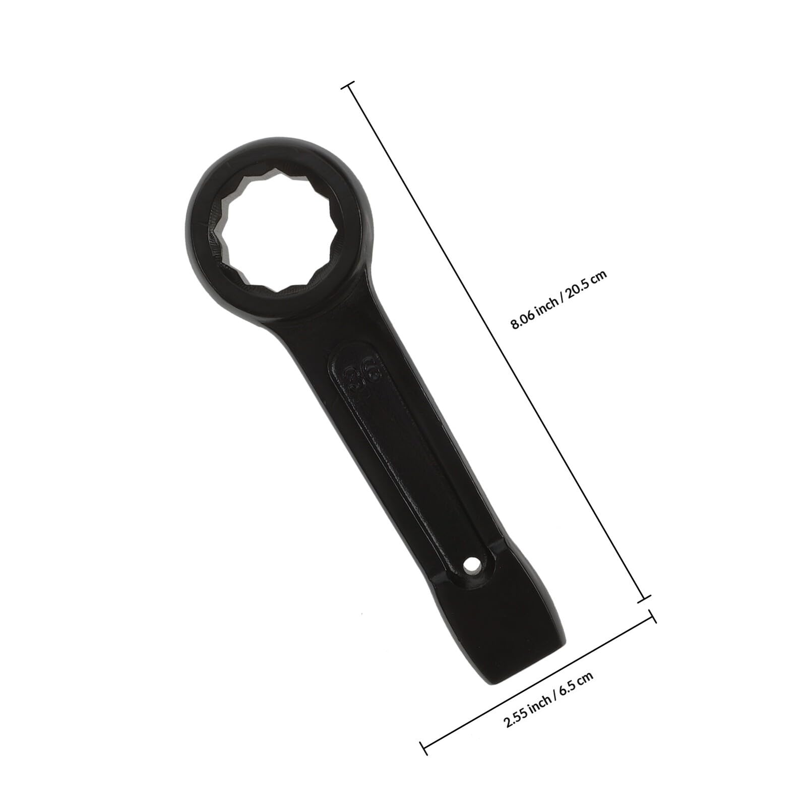 VALICLUD Acier Noir Clé à Cliquet Offset 36mm pour Petits Espaces