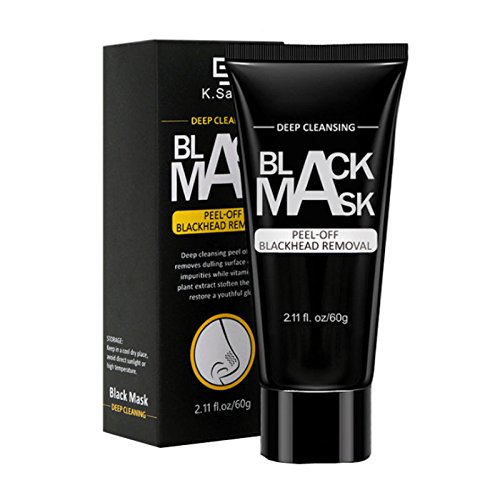 MIXSight Blackhead Remover Mask,Peel Off Black Mask,Facial Masks, 60g Bottle Deep Clean Blackhead Acne Treatment Oil Control Suction Cleaner,Activated Charcoal Cleansing Removal Strip Mask