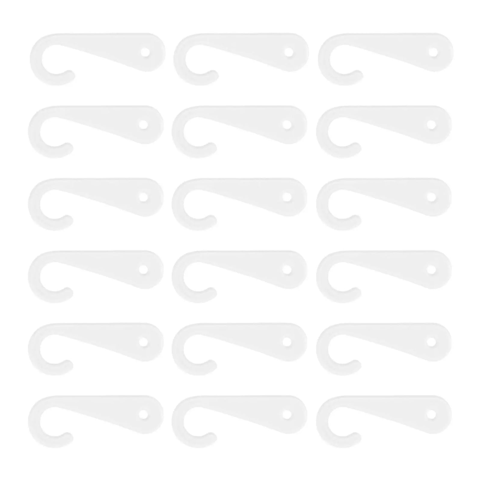 Vaeltor One Color 1000Pcs Plastic J Hooks Sock Display Retail Hanging Stands Transparent Hat Packaging Organizer Display Hangers Plastic Socks
