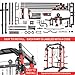 Power Cages Multi-Purpose Squat Rack with Cable Crossover System, Matching Weight Bench, Olympic Barbell Weight Set for Garage and Home Gyms (Red, L02-Power Cage+Weight Bench+Color BP 230LBS)