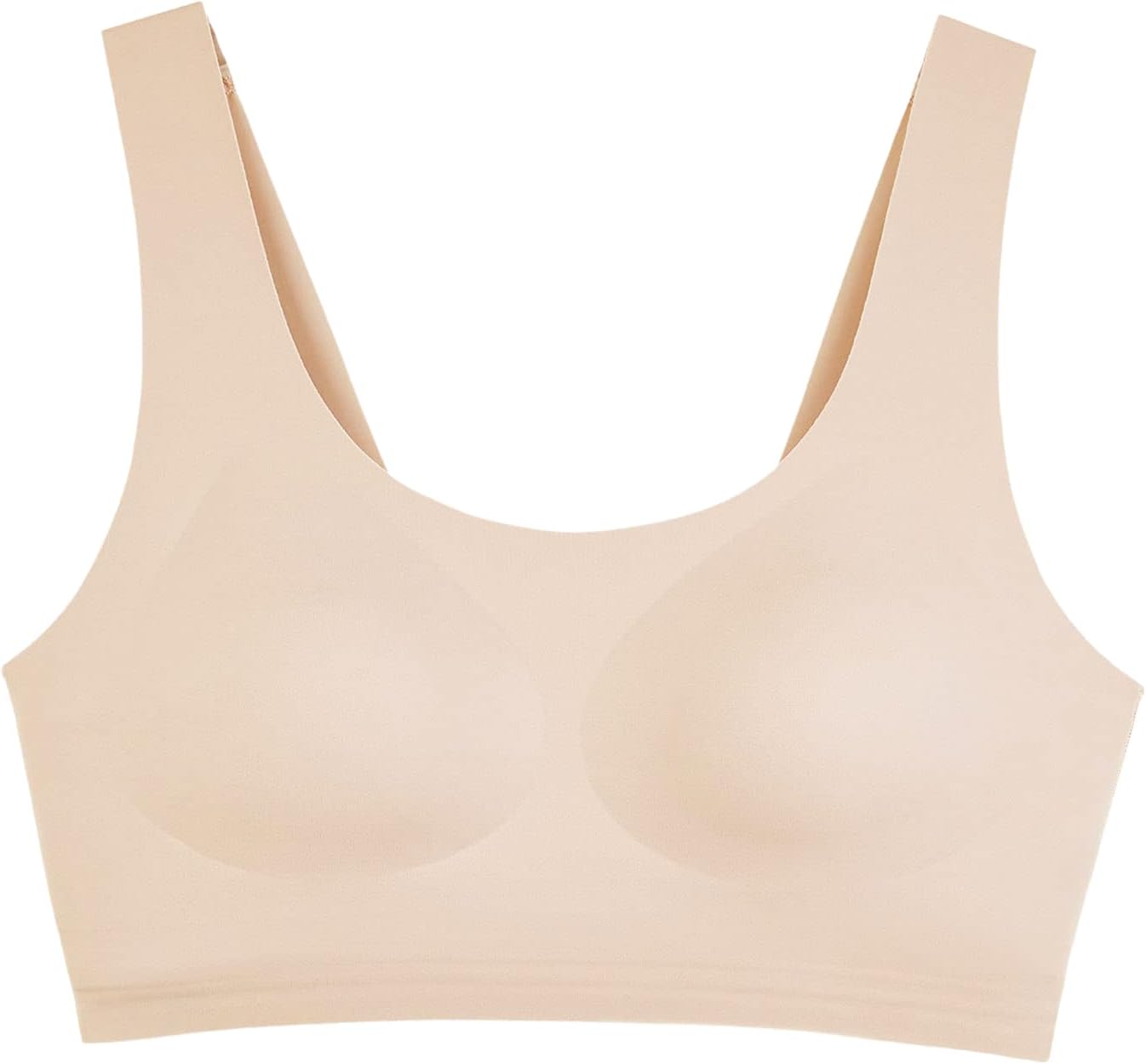 Floatley to The T-Shirt Scoop Neck Bra for Women, Silky Comfort Wirefree Seamless Grip Band Pullover Bra with Removable Pads - Image 8