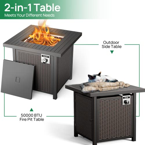 Cecarol-Gas-Fire-Pit-Table-Outdoor-Fire-Pit-Table-with-Lid-28-Auto-Ignition-Propane-Fire-Pit-50000-BTU-with-External-Igniter-ETL-Certified-2-in-1-Firepit-Table-for-CourtyardPatioBalcony