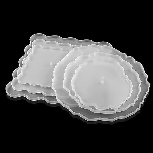 Miniatura 4 de Molde de resina epoxi para plato de frutas de tres capas, bandeja de té, moldes de silicona, bandeja de almacenamiento para accesorios de posavasos