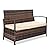 VINGLI 40 Gallon Outdoor Storage Bench, Wicker Deck Box with Large Capacity, Patio Sofa Storage Bench Design with Cushion, Versatile Used Rattan Deck Box for Porch, Yard, Lawn, Garden, Brown