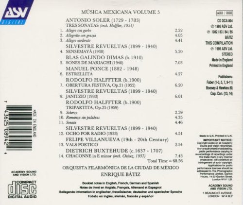 Miniatura 2 de Musica Mexicana, Vol. 5