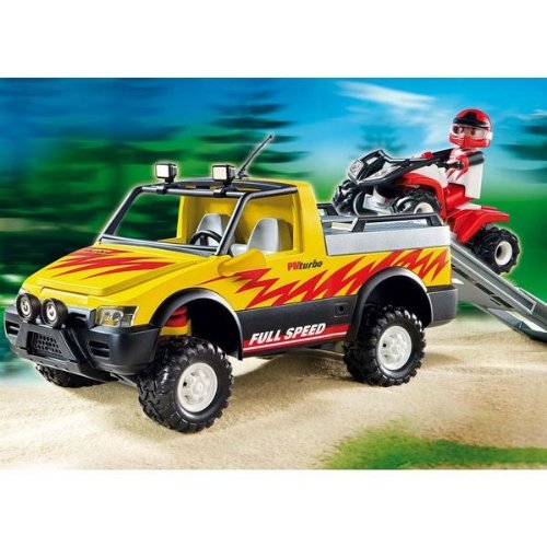 PLAYMOBIL 4228 Pick-up avec quad de course - Jeux & Jouets