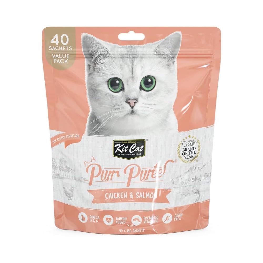 Puree Chicken & Salmon Cat Treats - 600G