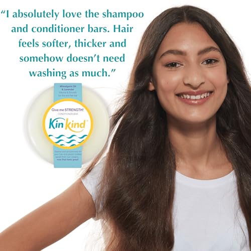 KinKind Rice Water Hair Conditioner Bar - Give Me STRENGTH! Hair Thickening, Volumising, Strengthening Conditioner Bar for hair with Rice Protein for Thinning hair | UK Made | 50 Washes - Image 3