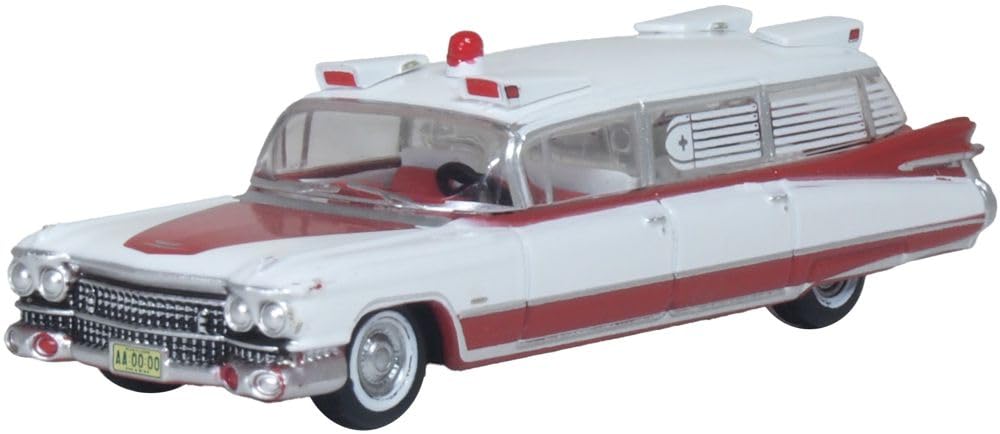 Oxford Diecast 1:87 1959 Cadillac Miller-Meteor Ambulance Collectable model 87CM59001