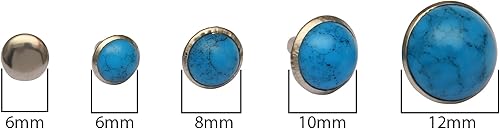 Miniatura 3 de Mingtao 240 juegos de remaches rápidos, color azul turquesa, cinturón Tandy para hacer artesanía en cuero, botas, chaqueta, bolsa, zapatos, ropa,