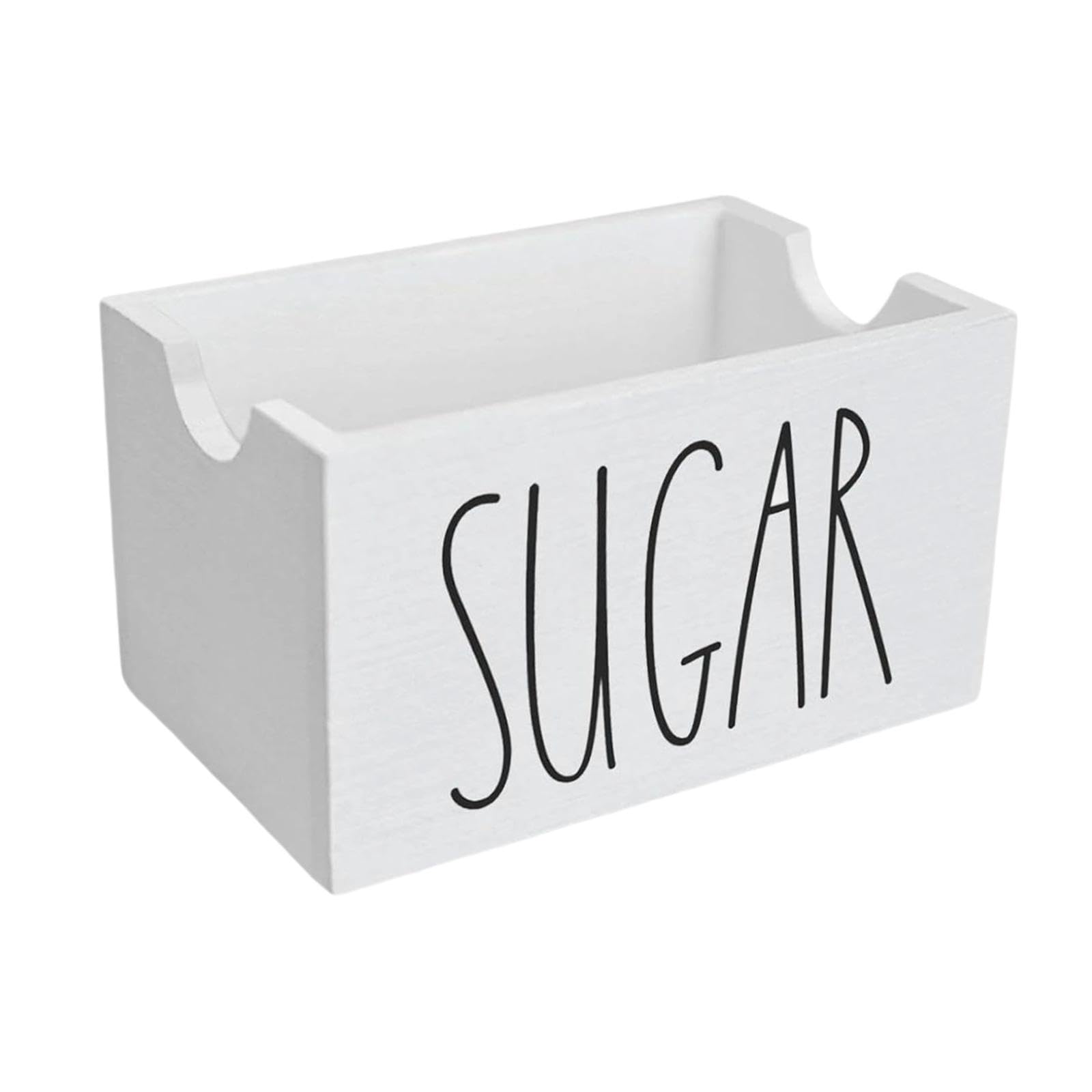 ATORSE Sugar Packet Holder Display Wood Sugar Packet Container for Pantry Home Desk White-picture-29