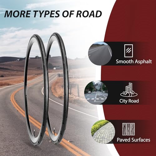 MOHEGIA 700C Road Bike Tire: 700x25C/700x28C Foldable 60 TPI
