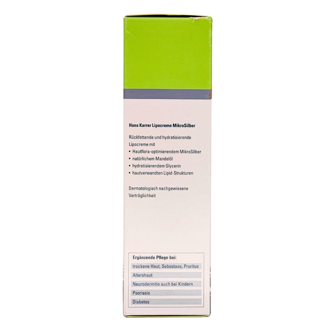 Hans Karrer Lipocreme Mikrosilber 2x 200 ml I Intensivpflege bei trockener Haut I Gesicht und Körper I Hautpflege I Feuchtigkeit I Hautschutz I ab 1 Jahr geeignet I Spar-Set plus Pharma-Perle giveaway