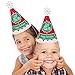 Big Dot of Happiness Elf Squad - Cone Happy Birthday Party Hats for Kids and Adults - Set of 8 (Standard Size)