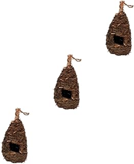 3pcs straw bird nest out door decor gourd bird house artificiales para parrot nesting home Garden bird house Handwoven bird house Handmade Bird Nest Bird Shelter