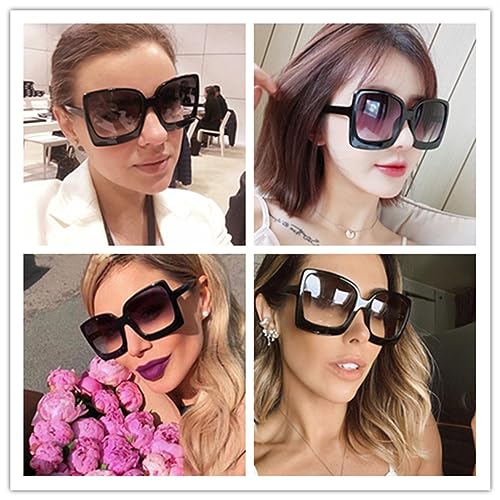 CGZWFERA-Oversized Sunglasses Women Plastic Female Plastic Frame Gradient Lens Sun Glasses UV4002