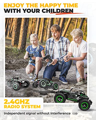 Bezgar Tb202 Rc Cars-1:20 Remote Control Car-2Wd High Speed 20 Km/H All Terrains Electric Toy Off Road Rc Monster Vehicle Truck With Rechargeable Batteries For Boys Kids And Adults-Green #TOP2