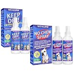 WEALLIN No Chew Dog Spray 2-Pack + Keep Off Cat Deterrent Spray 2-Pack Bundle | Bitter Apple Dog Spray & Botanical Cat Repellent, Indoor & Outdoor Protection